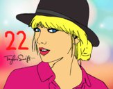 Dibujo Taylor Swift con sombrero pintado por AitanaPR