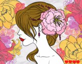 Dibujo Tocado  de novia con flor  pintado por PurpleViol
