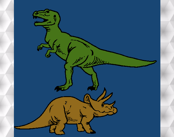 Triceratops y tiranosaurios rex