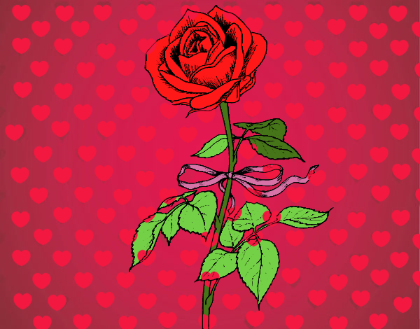 Dibujo Una rosa pintado por Valerita3