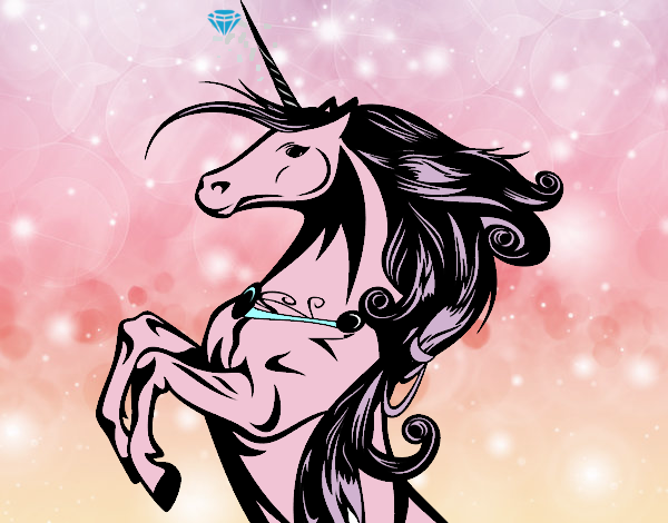 Dibujo Unicornio mágico pintado por dianita12