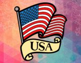 Dibujo Bandera de los Estados Unidos pintado por BFFLOVE