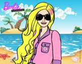 Dibujo Barbie con gafas de sol pintado por BFFLOVE