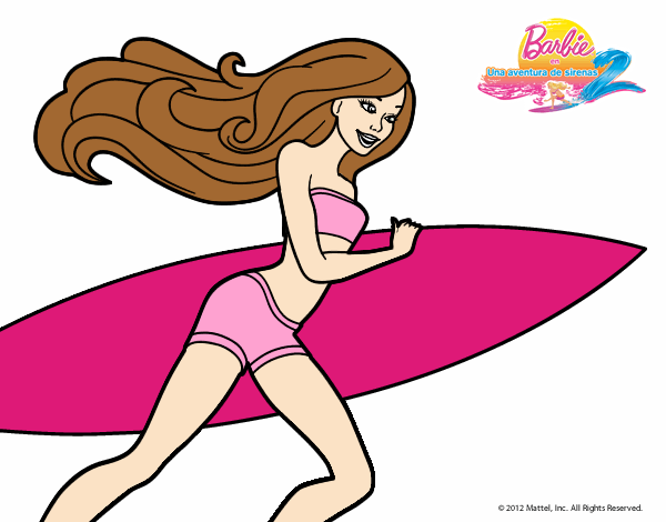 Barbie corre al agua