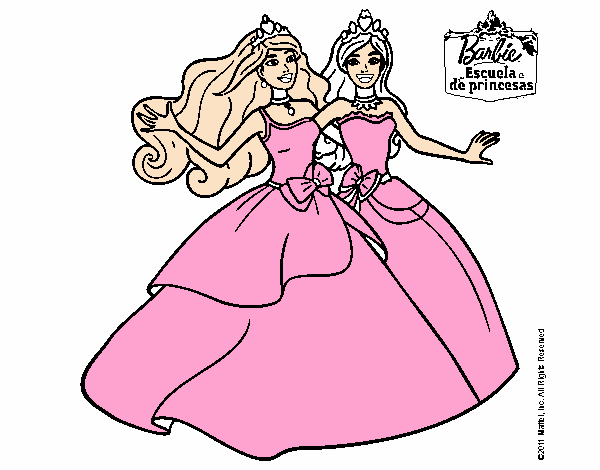 Barbie y su amiga súper felices