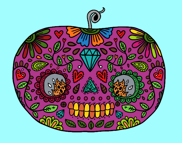 Calabaza del día de los muertos 