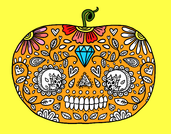 Calabaza del día de los muertos 