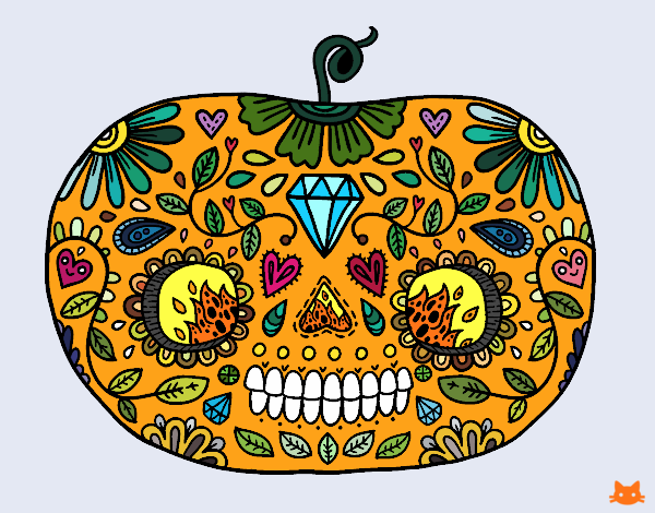 Calabaza del día de los muertos 