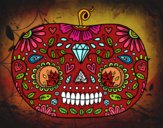 Calabaza del día de los muertos 