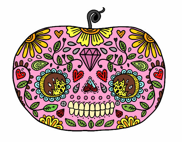 Calabaza del día de los muertos 