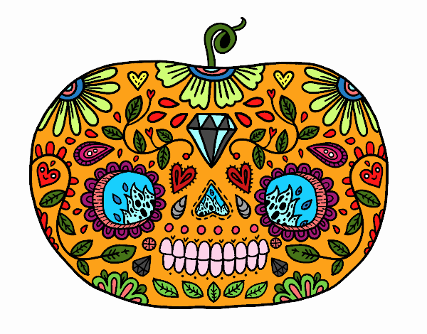 Calabaza del día de los muertos 