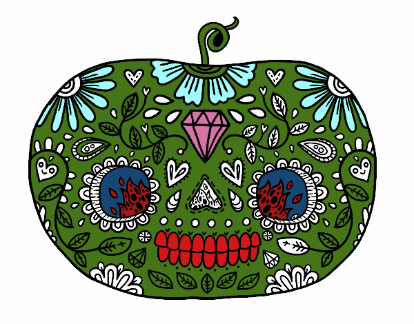 Calabaza del día de los muertos 