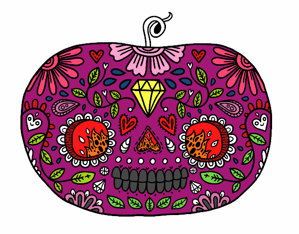 Calabaza del día de los muertos 