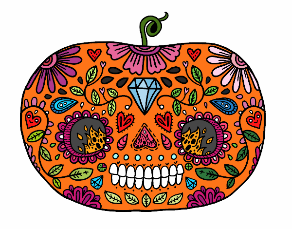 Calabaza del día de los muertos 