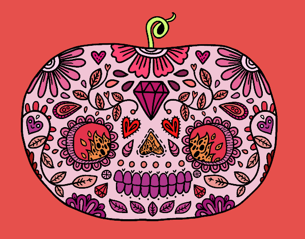 Calabaza del día de los muertos 