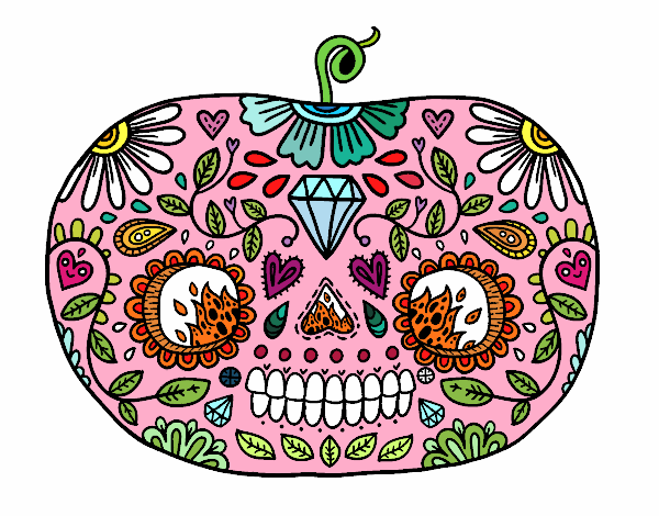 Calabaza del día de los muertos 