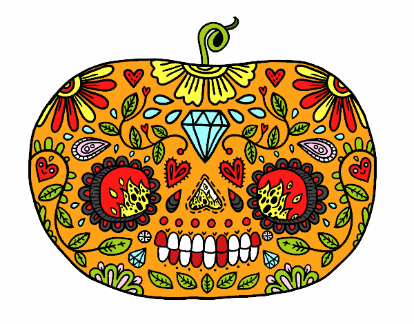 Calabaza del día de los muertos 