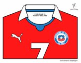 Dibujo Camiseta del mundial de fútbol 2014 de Chile pintado por Misterioso