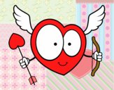 Dibujo Corazón Cupido pintado por valen100