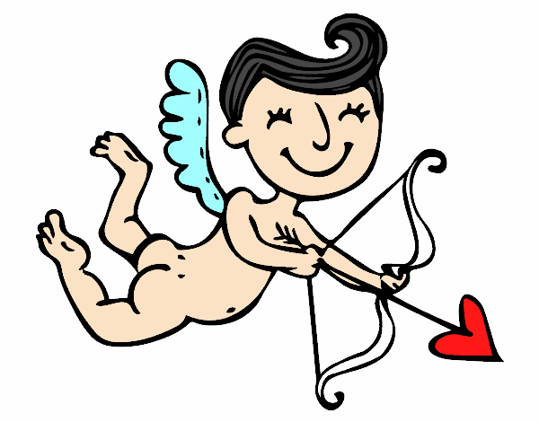 Cupido contento con flecha