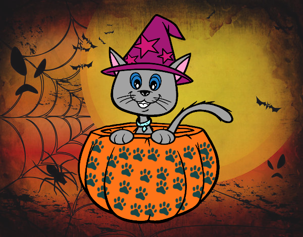 Gatito de Halloween