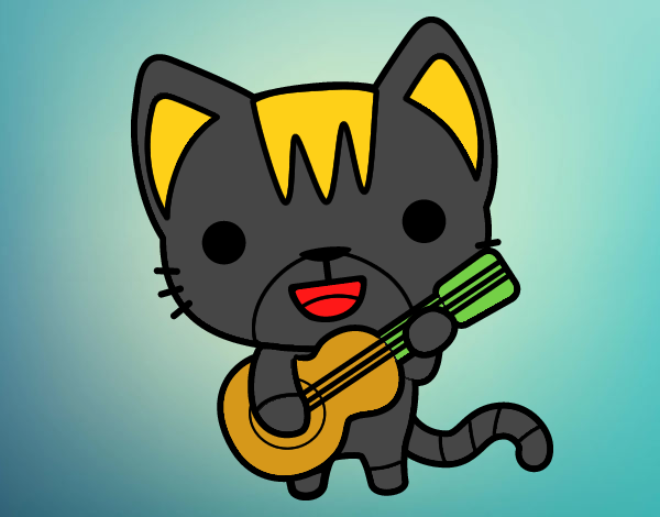 Gato guitarrista