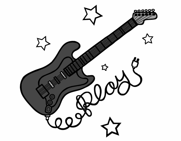 Guitarra y estrellas