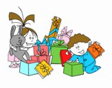 Los niños y los regalos