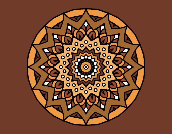 Dibujo Mandala creciente pintado por ch6199