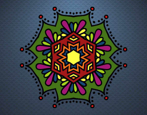 Mandala flor simétrica