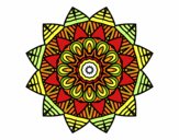 Dibujo Mandala frutal pintado por mdifranco