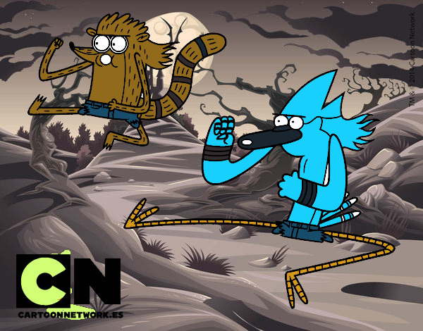 Mordecai y Rigby karatekas