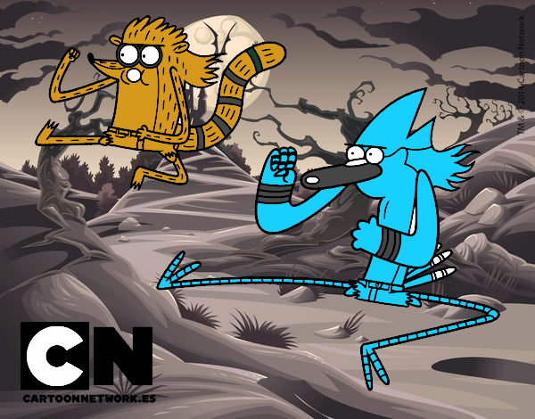 Mordecai y Rigby karatekas