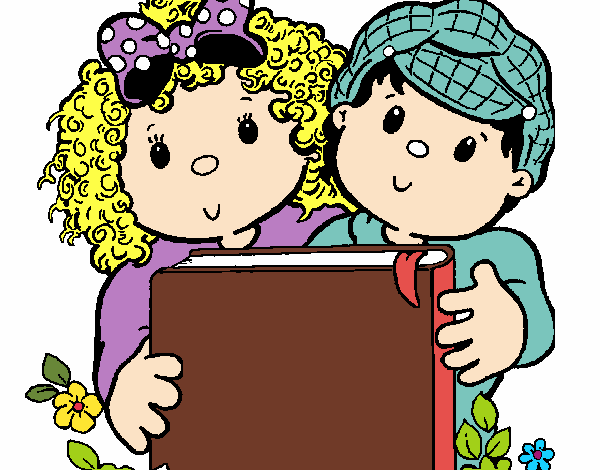 Niños con libros