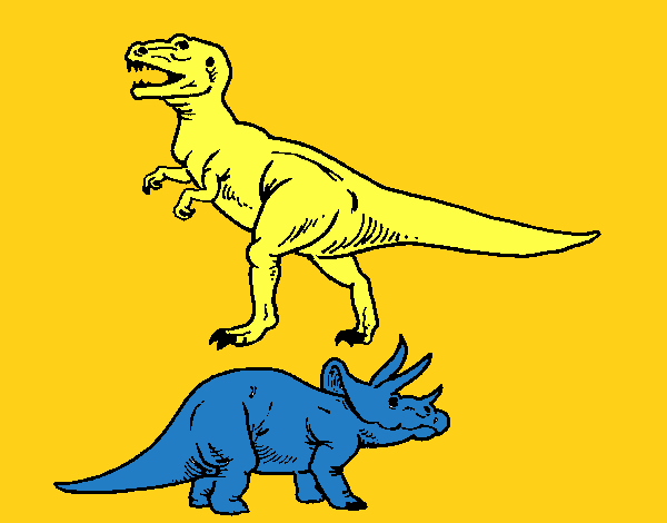 Triceratops y tiranosaurios rex