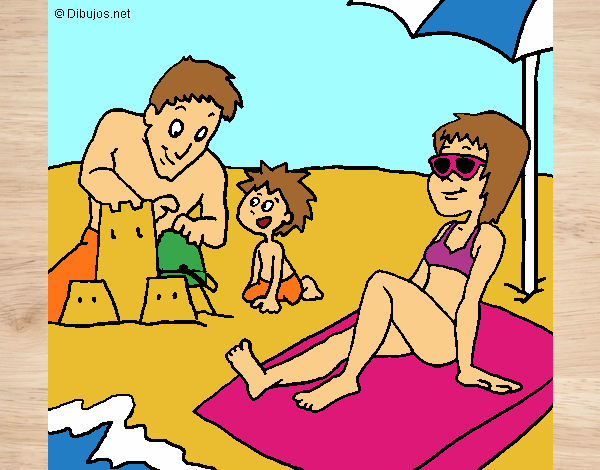 Dibujo Vacaciones familiares pintado por izan4