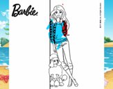 Barbie con cazadora de cuadros