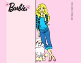 Dibujo Barbie con cazadora de cuadros pintado por LunaLunita