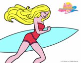 Dibujo Barbie corre al agua pintado por pablo1974