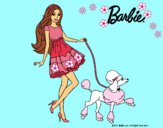 Dibujo Barbie paseando a su mascota pintado por LunaLunita