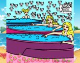 Barbie y sus amigas en el jacuzzi