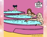 Barbie y sus amigas en el jacuzzi