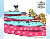 Barbie y sus amigas en el jacuzzi