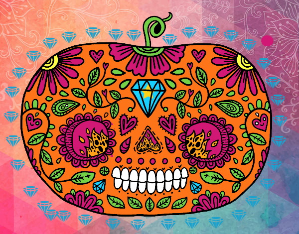 Calabaza del día de los muertos 