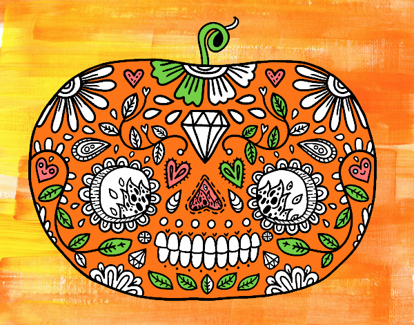 Calabaza del día de los muertos 