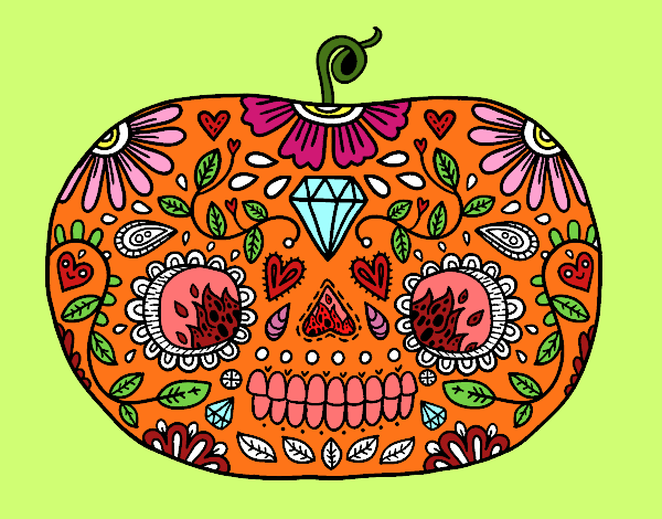 Calabaza del día de los muertos 