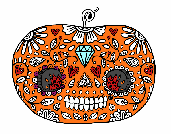 Calabaza del día de los muertos 