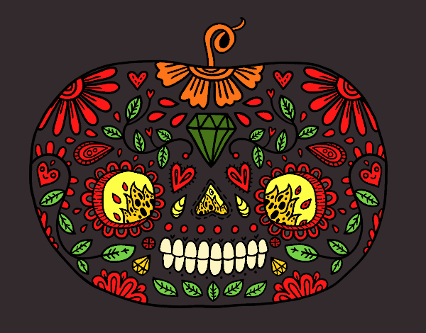 Calabaza del día de los muertos 