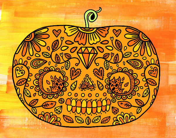 Calabaza del día de los muertos 