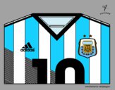 Dibujo Camiseta del mundial de fútbol 2014 de Argentina pintado por zebazpvd